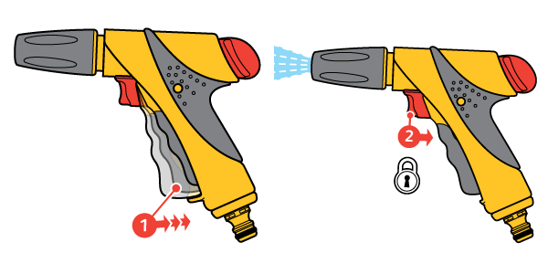 Hozelock Jet Spray Plus trigger detail
